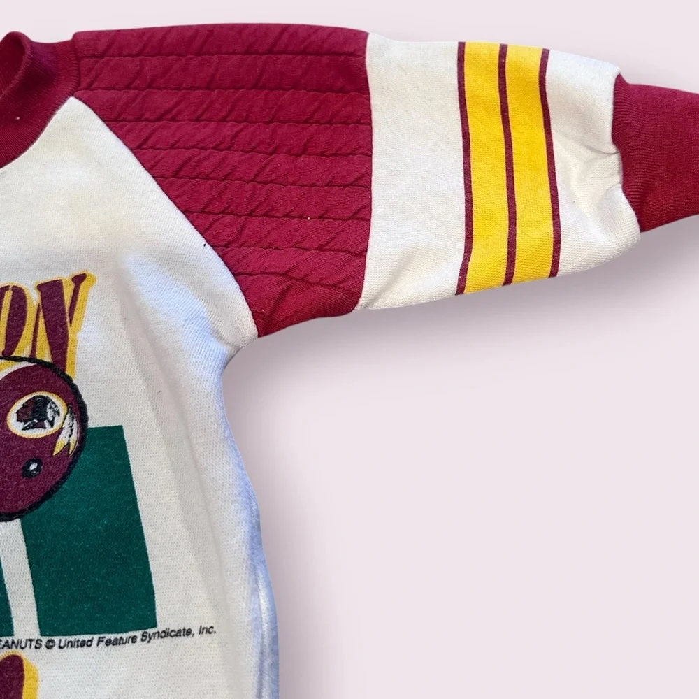 Vintage 1994 NFL Peanuts Snoopy Washington Redskins One Piece Sz 6-9 Months - Picture 5 of 11